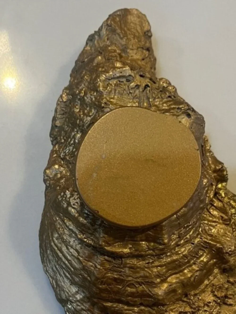 I love my bulldog Oyster Trinket Dish with Gold Accents